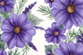 Lavender Dreams: A Luxurious Floral Pattern with a Touch of Roya