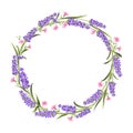 The lavender elegant wreath. Royalty Free Stock Photo