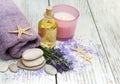 Lavender with essencial oil Royalty Free Stock Photo