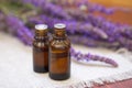 Lavender essential aroma oil Royalty Free Stock Photo