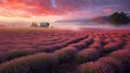 Lavender At Sunrise: A Dreamlike Landscape Photo By Henderson Jeffrys