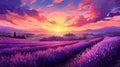 Lavender Fields: A Fragrant Haven Of Blooming Beauty Royalty Free Stock Photo