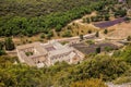 Lavender fields with Senanque monastery in Provence, Gordes, France