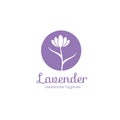 Lavender flower logo for beauty and cosmetic company