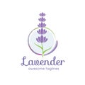 Lavender flower logo for beauty and cosmetic company