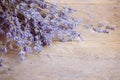 Lavender flower on wooden table