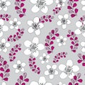 Lavender and Flowers-Love in Parise Seamless Repeat Pattern Background