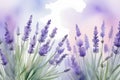 lavender flowers in the wind. Generative AI