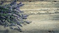 Lavender flowers on wooden background. Country style still life Royalty Free Stock Photo