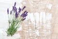 Lavender flowers wooden background Shabby chic Royalty Free Stock Photo