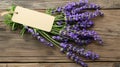 Lavender Flowers on Wooden Table Royalty Free Stock Photo