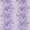 Lavender french farmhouse floral country style linen cloth background. Lilac interior design all over print. Printed