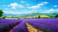 Lavender in the French field in the summer