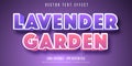 Lavender garden text effect, editable font style