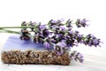 Lavender glycerin soap Royalty Free Stock Photo