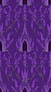 Lavender Gothic Architecture Pattern in Purple Hues Royalty Free Stock Photo