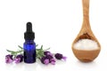 Lavender Herb and Sea Salt Royalty Free Stock Photo