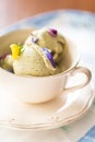 Lavender ice cream Royalty Free Stock Photo