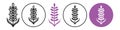 Lavender icon vector set collection for web Royalty Free Stock Photo