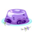 Lavender jelly. Vector illustration Royalty Free Stock Photo