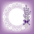 Lavender & Lace Round Doily Royalty Free Stock Photo