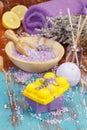 Lavender and lemon aromatherapy Royalty Free Stock Photo