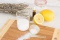 Lavender and Lemon Bath Salt set Royalty Free Stock Photo