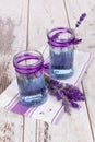 Lavender lemonade in purple and white. Royalty Free Stock Photo