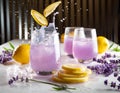 Lavender lemonade with a splash Royalty Free Stock Photo