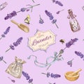 Lavender natural cosmetics pattern