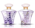 Lavender perfume Vector realistic. Product packaging mock ups