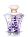 Lavender perfume Vector realistic. Product packaging mock ups