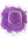 Lavender salt in jar Royalty Free Stock Photo