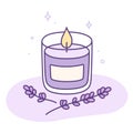 Lavender scented candle drawing