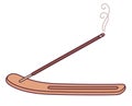 Burning incense stick drawing Royalty Free Stock Photo