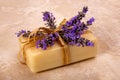 Lavender soap. Royalty Free Stock Photo