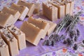 Lavender soap bar artisan handmade natural ecological wedding favor