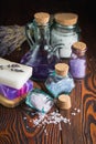 Lavender soap and sea salt Royalty Free Stock Photo