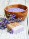 Lavender spa products Royalty Free Stock Photo