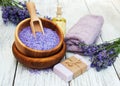 Lavender spa products Royalty Free Stock Photo