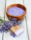 Lavender spa products Royalty Free Stock Photo