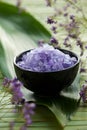 Lavender Spa Salt Royalty Free Stock Photo