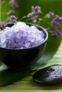 Lavender Spa Salt Royalty Free Stock Photo