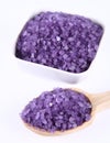 Lavender spa salt Royalty Free Stock Photo