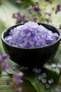 Lavender Spa Salt Royalty Free Stock Photo