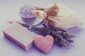 Lavender spa set Royalty Free Stock Photo