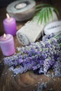 Lavender spa setting