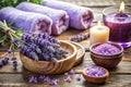 Lavender Spa Setting for Natural Wellness Royalty Free Stock Photo
