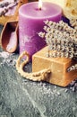 Lavender spa setting Royalty Free Stock Photo
