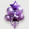 Lavender star shaped foil balloon Royalty Free Stock Photo